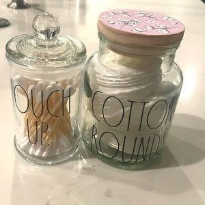 Rae Dunn Cotton Round and Qtip jars